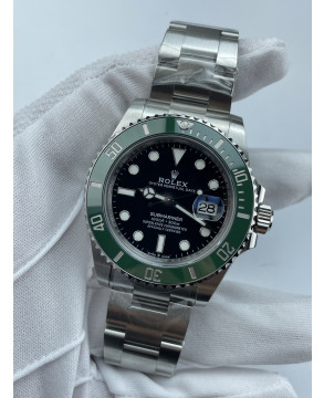 (준비완료/특급배송)NO.13427/QP공장 롤렉스 서브마리너 신형 41mm 블랙다이얼 그린세라믹 인서트 최신형 스타벅스